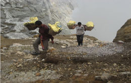 Sulfur In The Crater Of Ijen Sulfur In The Crater Of Ijen